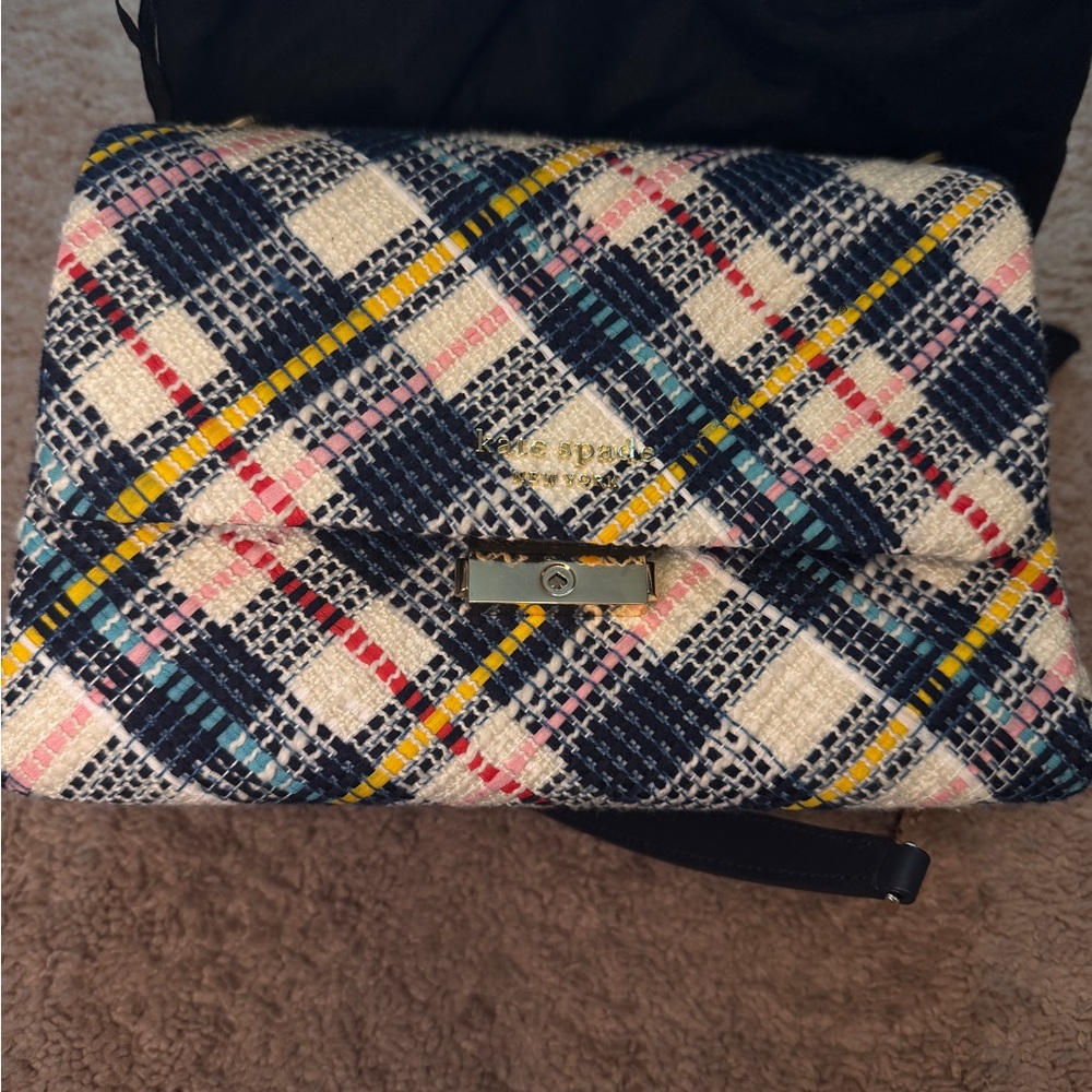 Sold-Kate Spade Multicolor Plaid/Tweed Women's Bag
